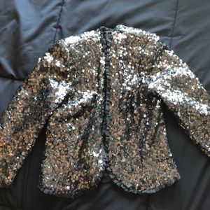 Bebe Sequined Cropped Jacket